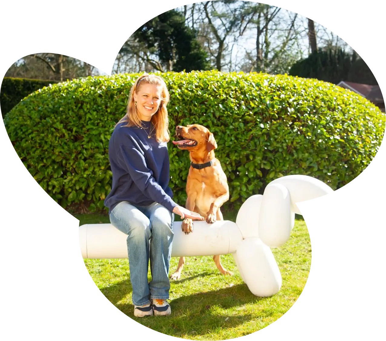 Elien met een puppy